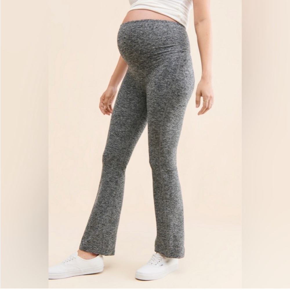 Year of Ours Heather Gray Maternity Flare Leggings